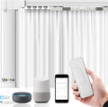 Smart Electric Curtain Opener – 20KG High-Torque Motor, Rechargeable Battery, Bluetooth Remote Control, Silent & Power Modes, Fits Roman/U-Type/T-Type Curtain Tracks