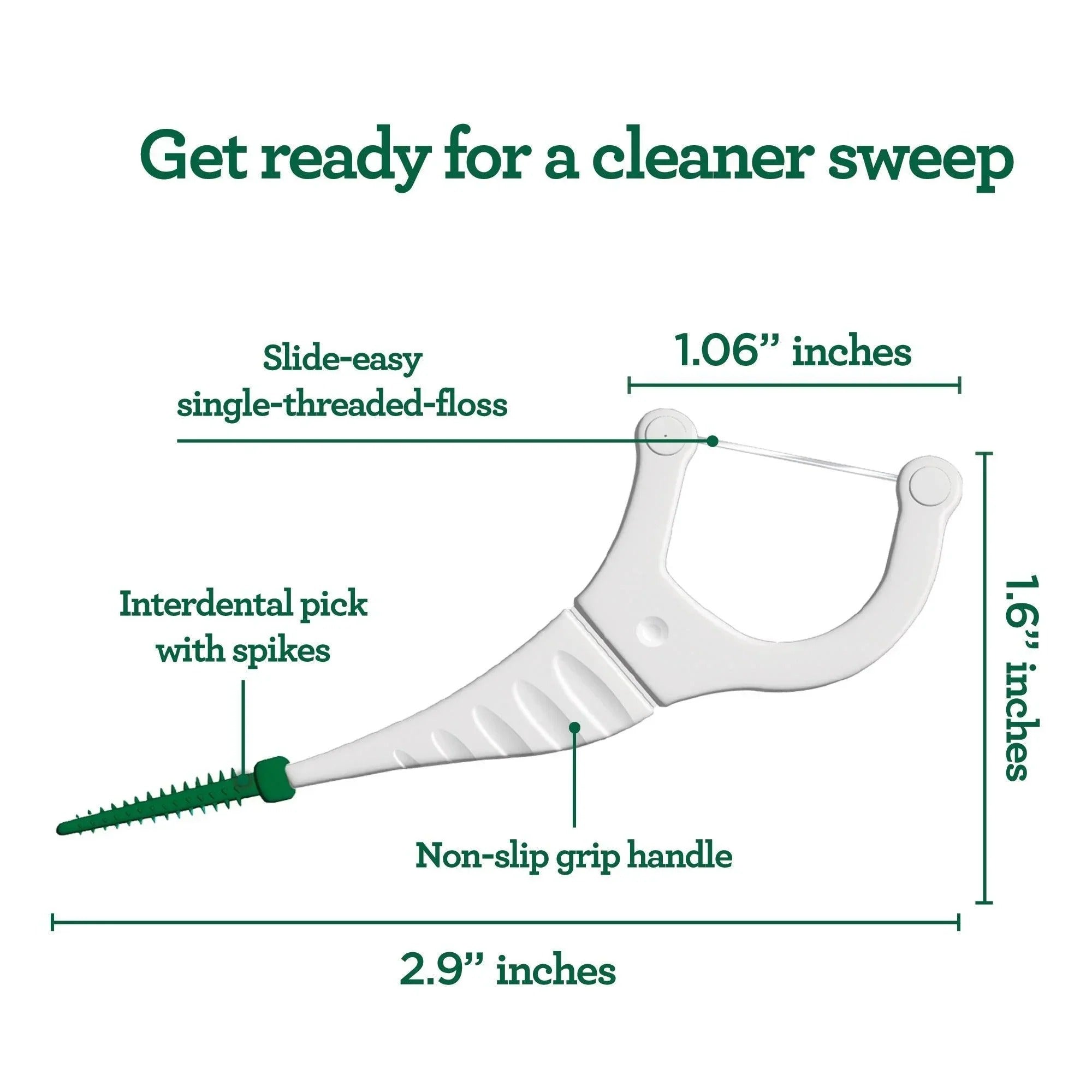 2-in-1 Dental Floss Picks – 40 Count