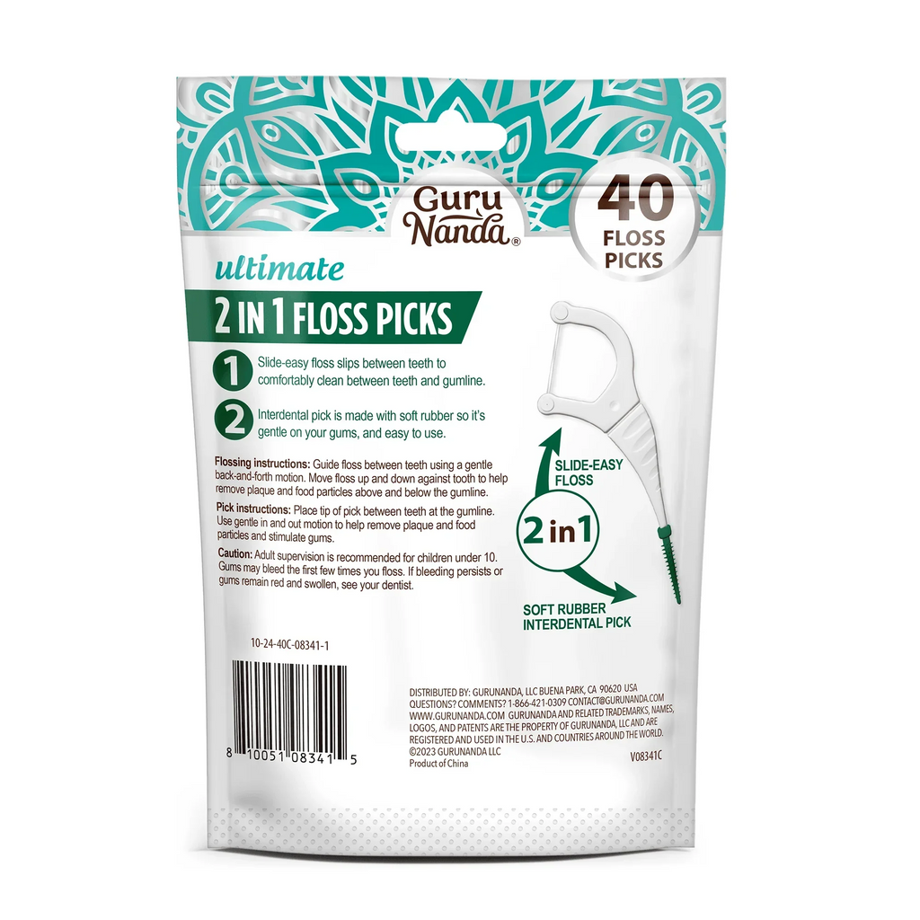 2-in-1 Dental Floss Picks – 40 Count