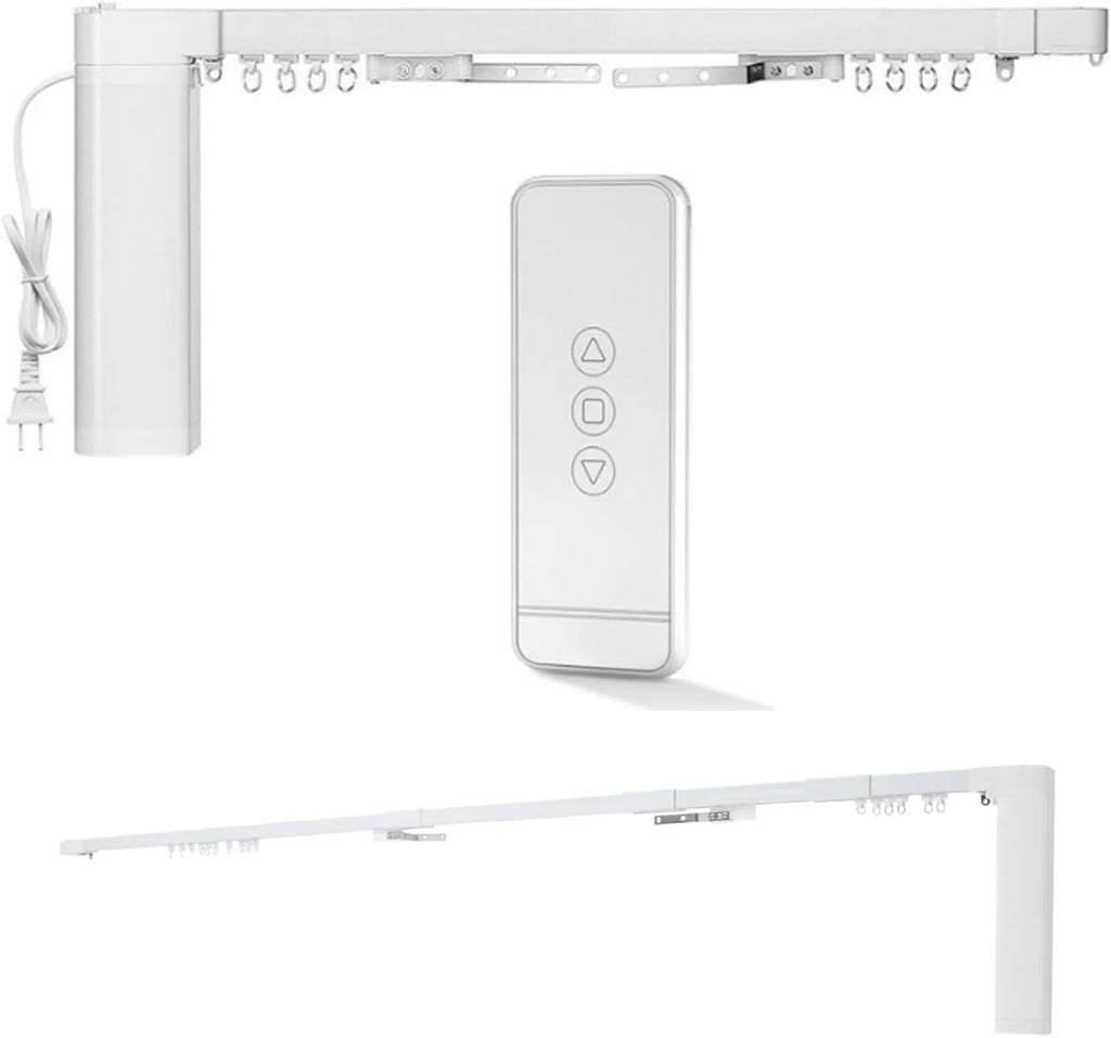 Smart Electric Curtain Opener – 20KG High-Torque Motor, Rechargeable Battery, Bluetooth Remote Control, Silent & Power Modes, Fits Roman/U-Type/T-Type Curtain Tracks